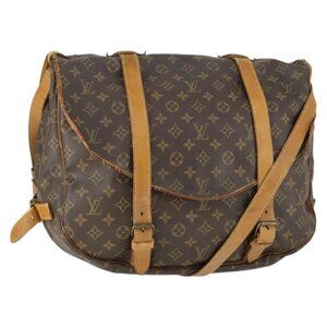Authentic LOUIS VUITTON Monogram Saumur 43 Shoulder Bag M42252 LV